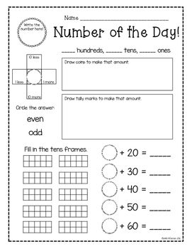 Number of the Day: Daily Number Sense Activity