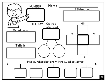 Download Number of the Day Differentiated Dry Erase Worksheets by Lisa Sadler