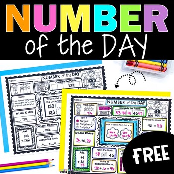 Preview of Free Number of the Day 2nd Grade - Number Sense Activities