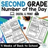 Back to School Number of the Day Place Value Activities Ma