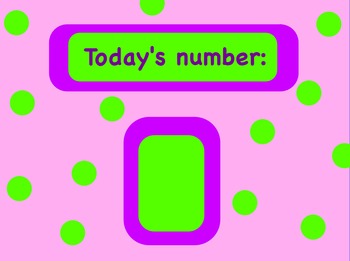 Preview of Number of the Day! Grades k-2