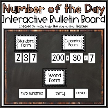 Preview of Number of the Day Interactive Bulletin Board
