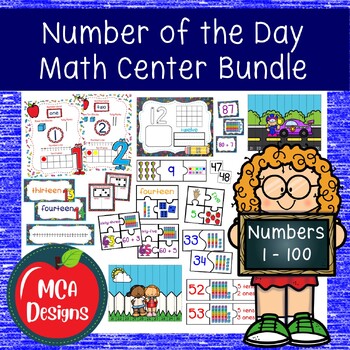 Preview of Number of the Day Math Center Bundle