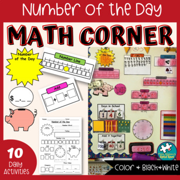 Preview of Number of the Day Math Corner for Special Education and Elementary Math Practice