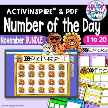 Preview of November BUNDLE Number of the Day for Promethean™ ActivInspire™ & PDF