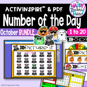Preview of October BUNDLE Number of the Day for Promethean™ ActivInspire™ & PDF