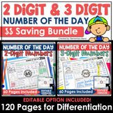 2 & 3 Digit Number of the Day Worksheets & Templates - Bel