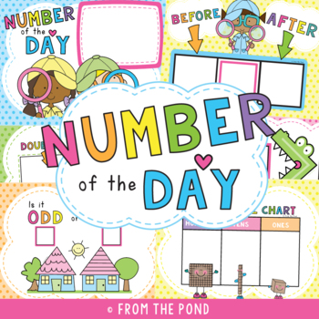 Number of the Day Poster Set + Worksheets by From the Pond | TpT