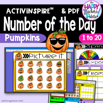 Preview of Pumpkins Number of the Day for Promethean™ ActivInspire™ & PDF