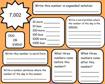 Preview of Number of the Day SMART Notebook