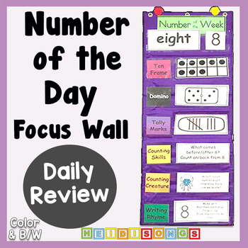 Preview of Number of the Week | Number of the Day Cards - Heidi Songs Focus Wall