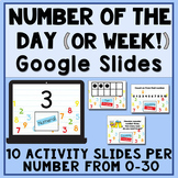 Number of the Day Set Morning Meeting- Digital - Google Sl