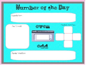 Preview of Number of the Day (Smartboard)