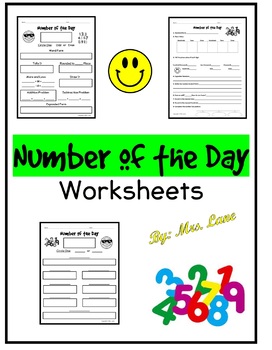 Preview of Number of the Day Worksheets