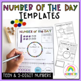 Number of the Day Templates | Teen and 2 digit number sense