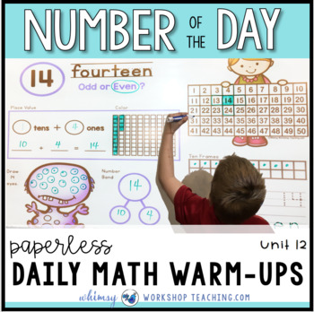 Preview of Number of the Day Unit 12 First Grade Math Lessons and Digital Versions