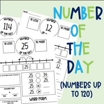 Preview of Number of the Day Worksheet