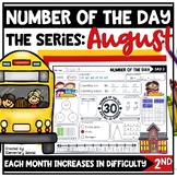 Number of the Day Worksheets for August Math Bellringers o