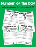 Number of the Day Worksheet Set {NUMBERS 1-20}