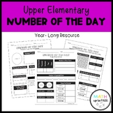 Number of the Day Worksheets- Math Test Prep- End of the Y