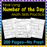 Number of the Day Year Long Math Skills Practice