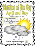 Number of the Day:Daily Math Worksheets {April and May Edition}