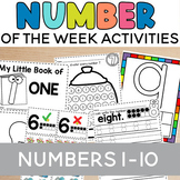 Number of the Week Activities and Worksheets 1-10 for Kind