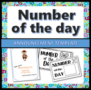 Preview of Number of the day - Announcement Templates