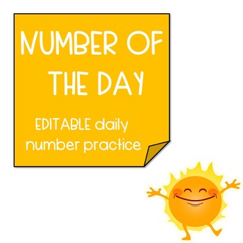 Preview of Number of the day - Daily Number Practice (EDITABLE)
