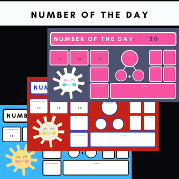 Preview of Number of the day Interactive Two-Digit Number Exploration Worksheet PPTX