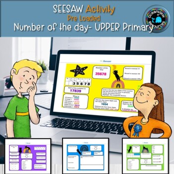 Preview of Number of the day UPPER PRIMARY - SEESAW pre loaded activities