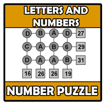 Preview of Number puzzle - Letters and numbers