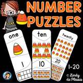 Candy Corn Halloween Number puzzles 1 to 20