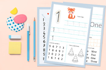 Preview of Number recognition activity sheets 1-10
