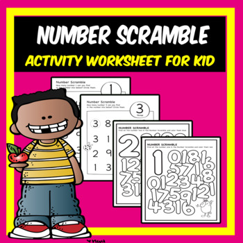 Preview of Number scramble activity; Coloring Worksheet
