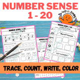 Number sense activities 1-20 / Number recognition (Trace/c