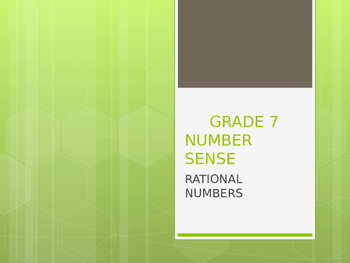 Preview of Number sense- Rational number