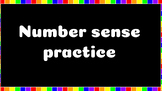 Number sense slide deck- Numbers 1-5