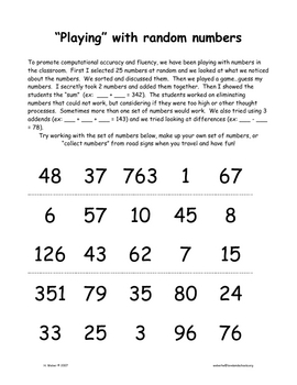Preview of Number sort lesson for building computation and numeracy skills