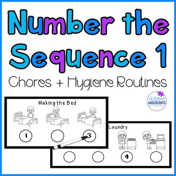 Preview of Number the Sequence 1- Daily Chores and Hygiene Routines
