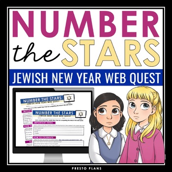 Preview of Number the Stars Assignment - Nonfiction Research Jewish New Year Web Quest