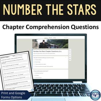 Preview of Number the Stars Chapter Question Comprehension Assessments