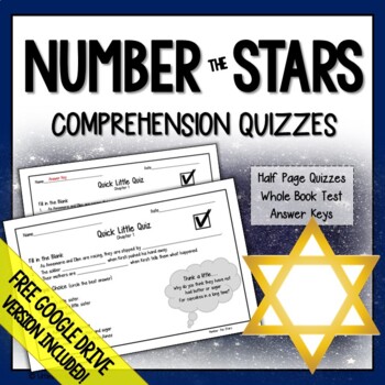 Preview of Number the Stars Comprehension Questions (Number the Stars Final Test)