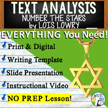 Preview of Number the Stars - Text Based Evidence - Text Analysis Essay Writing Lesson