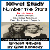 Number the Stars Novel Study & Enrichment Projects Menu; Digital Option
