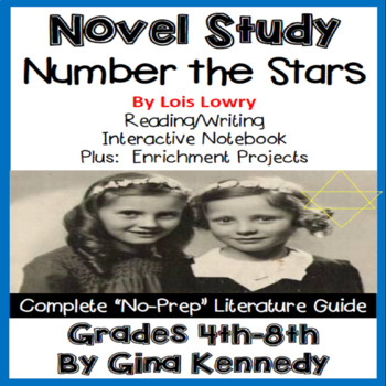 Preview of Number the Stars Novel Study & Enrichment Projects Menu; Digital Option