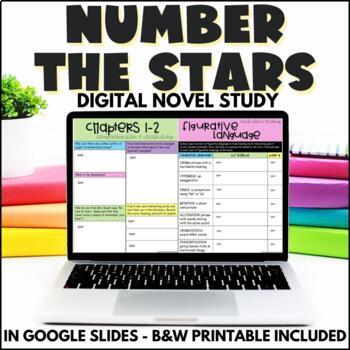 Preview of Number the Stars Digital Novel Study - Google Slides™️ Comprehension Activities