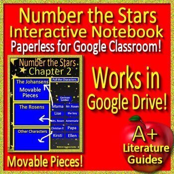Preview of Number the Stars Characters and Story Elements Digital Notebook 29 Google Slides