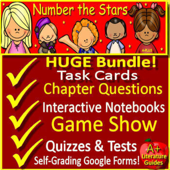 Preview of Number the Stars Novel Study Final Test, Chapter Quizzes, Activities, Questions