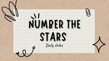 Preview of Number the Stars Novel Study Daily Slides